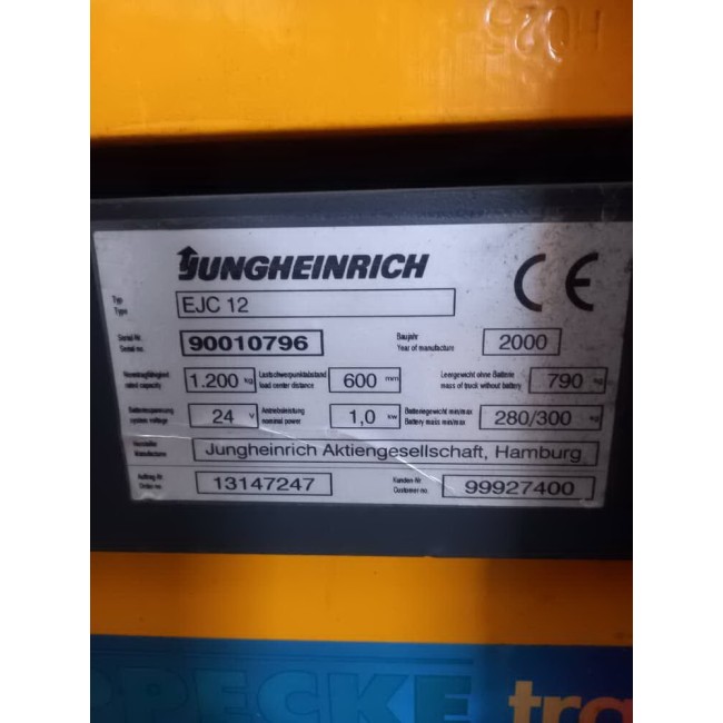 استاکر برقی 2 تن  یوهانریش  مدل EJC12