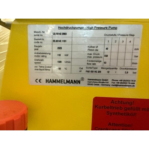 دستگاه پمپ فشار قوی Hammelmann
